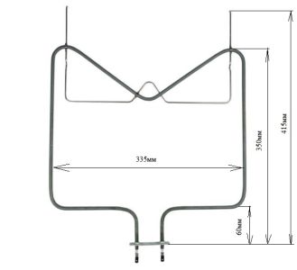 Кликни за увеличение ДОЛЕН НАГРЕВАТЕЛ ЗА ФУРНА WHIRLPOOL 1150W 0