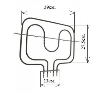 Н-0252 ГОРЕН НАГРЕВАТЕЛ 1600+1000W VESTEL CROWN VENUS VOLTEL 0